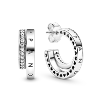 Orecchini Pandora Donna Pandora Signature in Argento 299056C01 - 299056C01